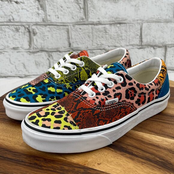 Vans Era Patch Work Leopard Snake Print Womens 7 Multicolor Shoes 721356 - Picture 1 of 10